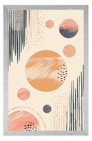 Poster cercuri elegante Peach Fuzz