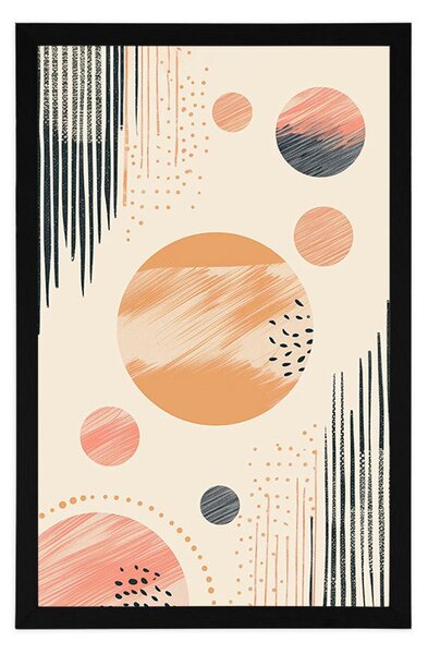 Poster cercuri elegante Peach Fuzz