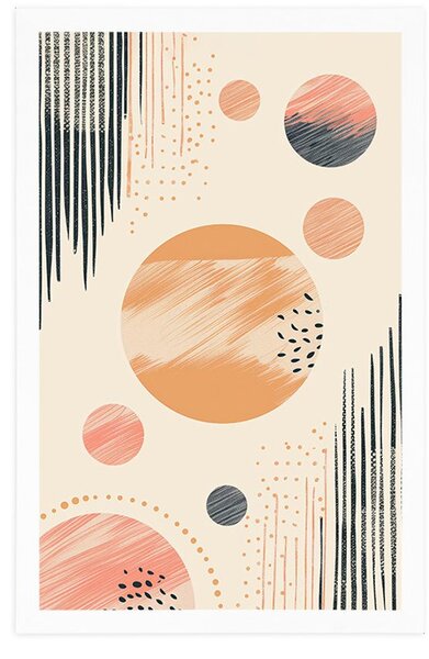 Poster cercuri elegante Peach Fuzz