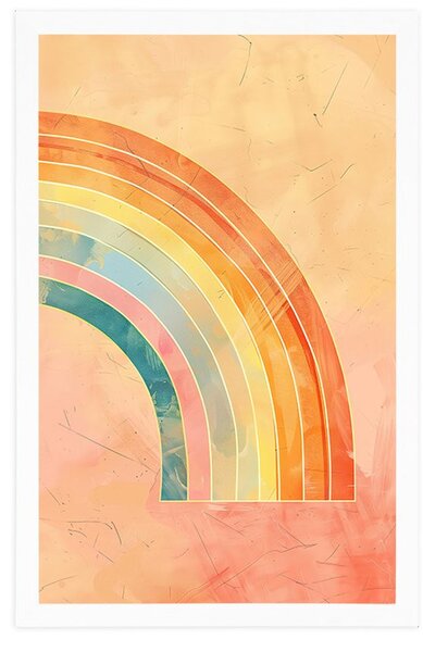Poster curcubeu minimalist Peach Fuzz