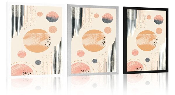 Poster cercuri elegante Peach Fuzz