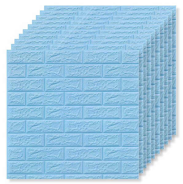 10 x Tapet 3D "Cărămidă" 70 X 77 Cm "Albastru", 10 Buc (12.90 lei buc)