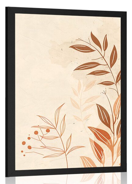 Poster frunze minimaliste Peach Fuzz