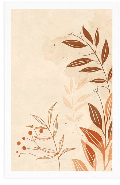 Poster frunze minimaliste Peach Fuzz