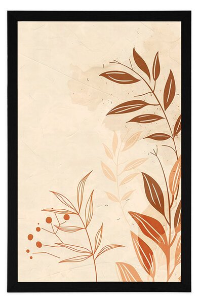 Poster frunze minimaliste Peach Fuzz