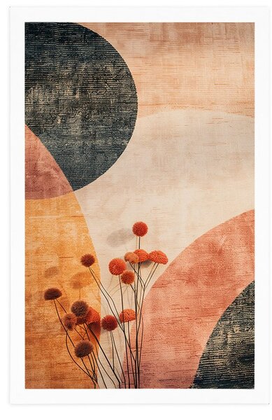 Poster modele cu floare Peach Fuzz