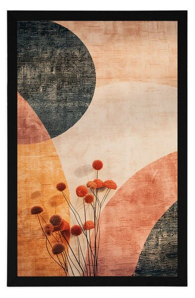 Poster modele cu floare Peach Fuzz