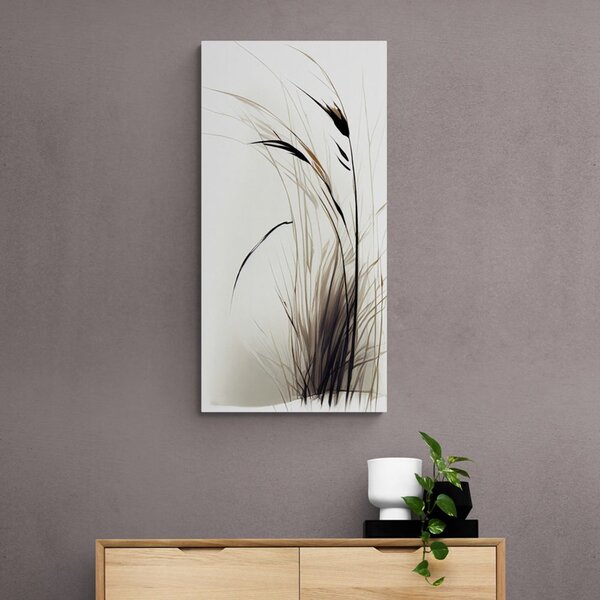 Tablou iarbă uscată cu atingere de minimalism