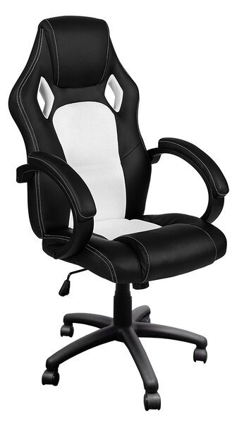 Scaun de joc Aga Racing MR2070 Negru - Alb