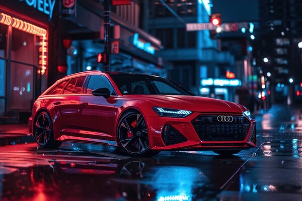 Tablou Audi roșu - RS6 Legacy Edition