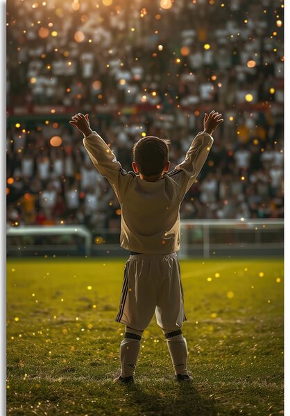 Tablou gest câștigător micului fotbalist
