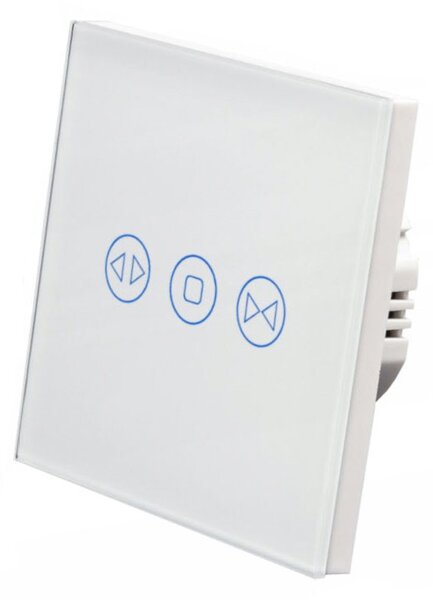 Comutator tactil din sticlă pentru jaluzele WIFI - alb