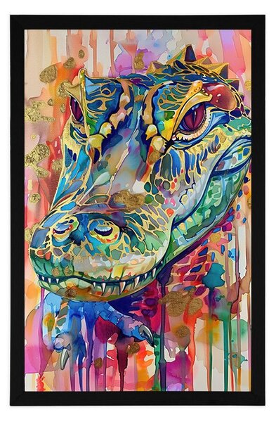 Poster crocodil cu imitația picturii