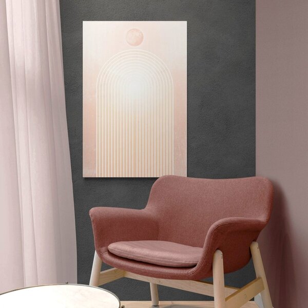 Tablou curcubeu modern de piersică Mid-Century