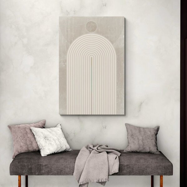 Tablou curcubeu modern bej Mid-Century