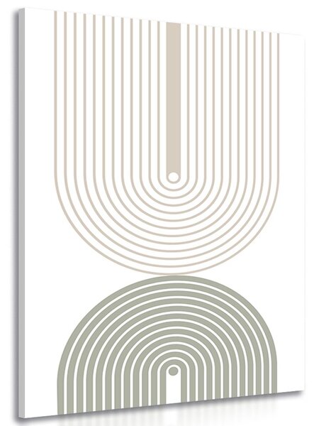 Tablou curcubeie minimaliste Mid-Century