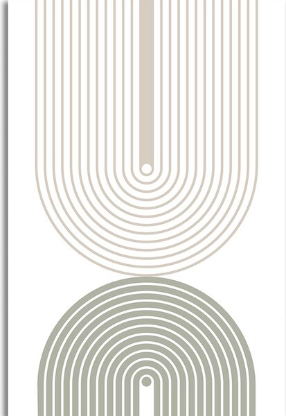 Tablou curcubeie minimaliste Mid-Century
