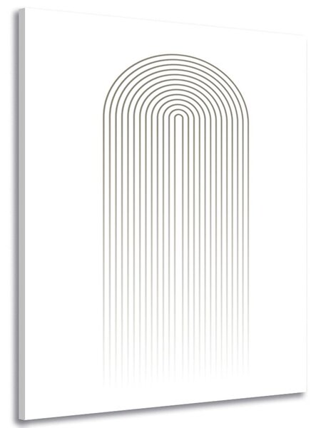 Tablou curcubeu minimalist Mid-Century
