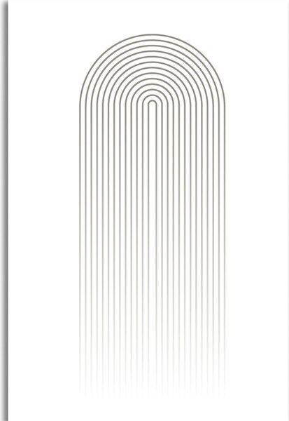 Tablou curcubeu minimalist Mid-Century