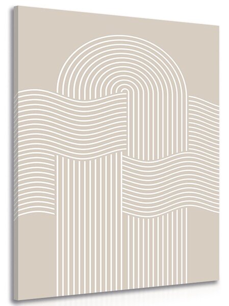 Tablou curcubeu de nisip modern Mid-Century