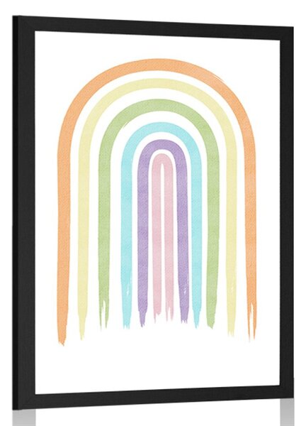 Poster curcubeu pastelat Mid-Century