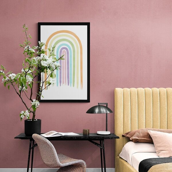 Poster curcubeu pastelat Mid-Century
