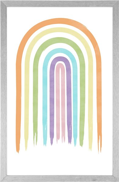 Poster curcubeu pastelat Mid-Century