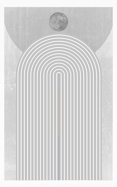Poster curcubeu modern gri Mid-Century