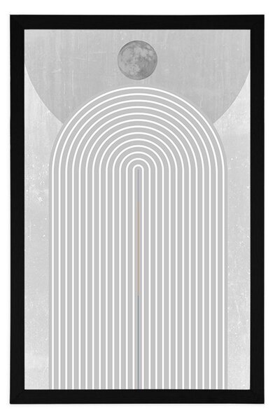 Poster curcubeu modern gri Mid-Century