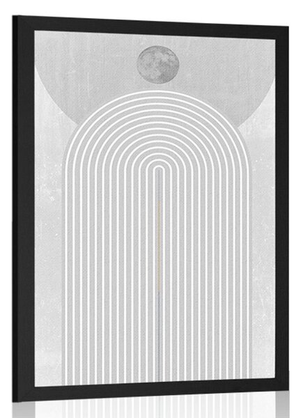 Poster curcubeu modern gri Mid-Century