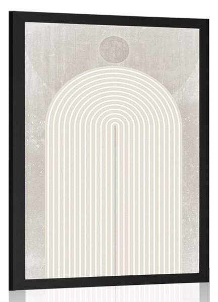 Poster curcubeu modern bej Mid-Century