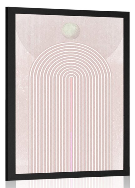 Poster curcubeu modern roz Mid-Century