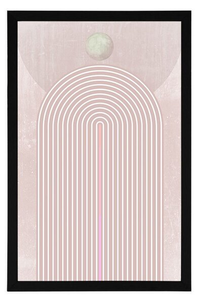 Poster curcubeu modern roz Mid-Century