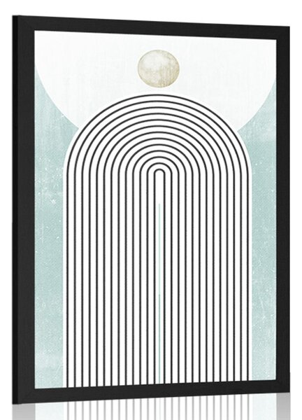 Poster curcubeu modern albastru Mid-Century