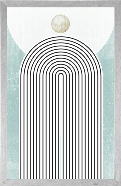 Poster curcubeu modern albastru Mid-Century