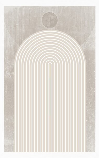 Poster curcubeu modern bej Mid-Century