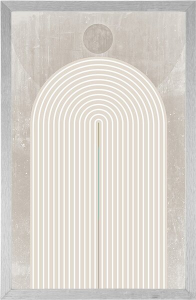 Poster curcubeu modern bej Mid-Century