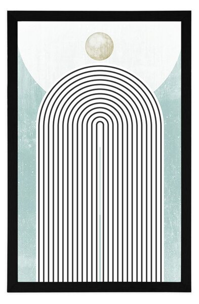 Poster curcubeu modern albastru Mid-Century