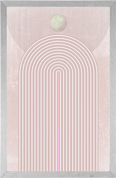 Poster curcubeu modern roz Mid-Century