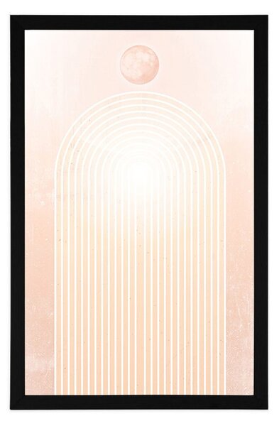 Poster curcubeu modern de piersică Mid-Century