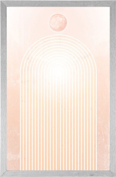 Poster curcubeu modern de piersică Mid-Century