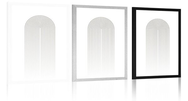 Poster curcubeu minimalist Mid-Century