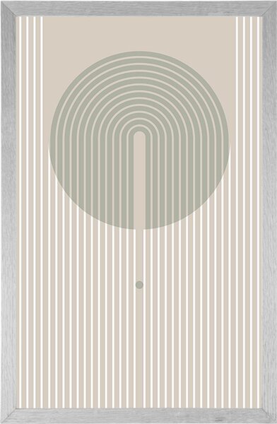 Poster modele elegante cu cercul Mid-Century