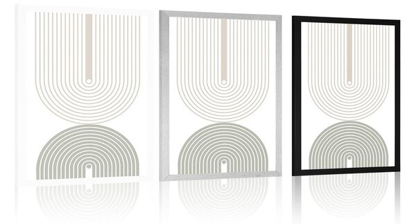 Poster curcubeie minimaliste Mid-Century