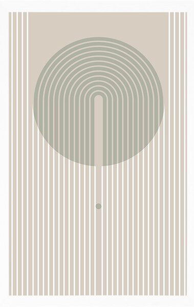 Poster modele elegante cu cercul Mid-Century