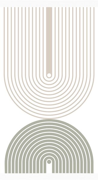 Poster curcubeie minimaliste Mid-Century