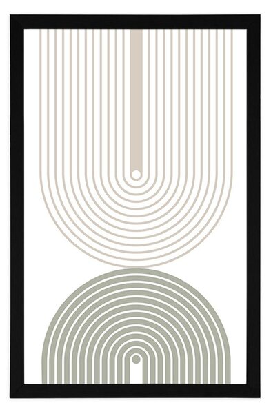 Poster curcubeie minimaliste Mid-Century