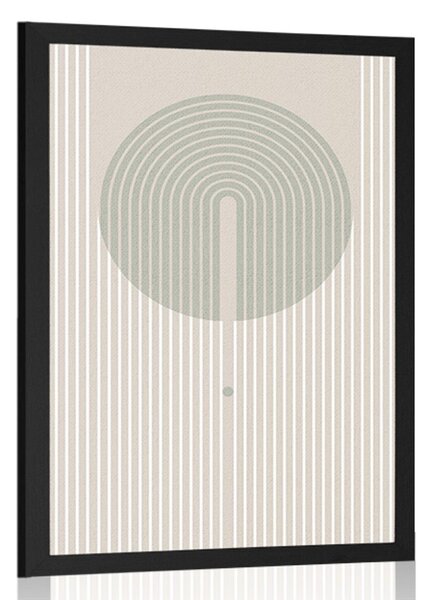 Poster modele elegante cu cercul Mid-Century
