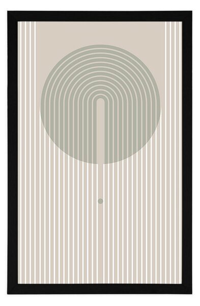 Poster modele elegante cu cercul Mid-Century