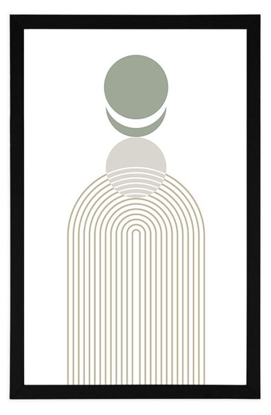 Poster curcubeu modern cu cercuri Mid-Century
